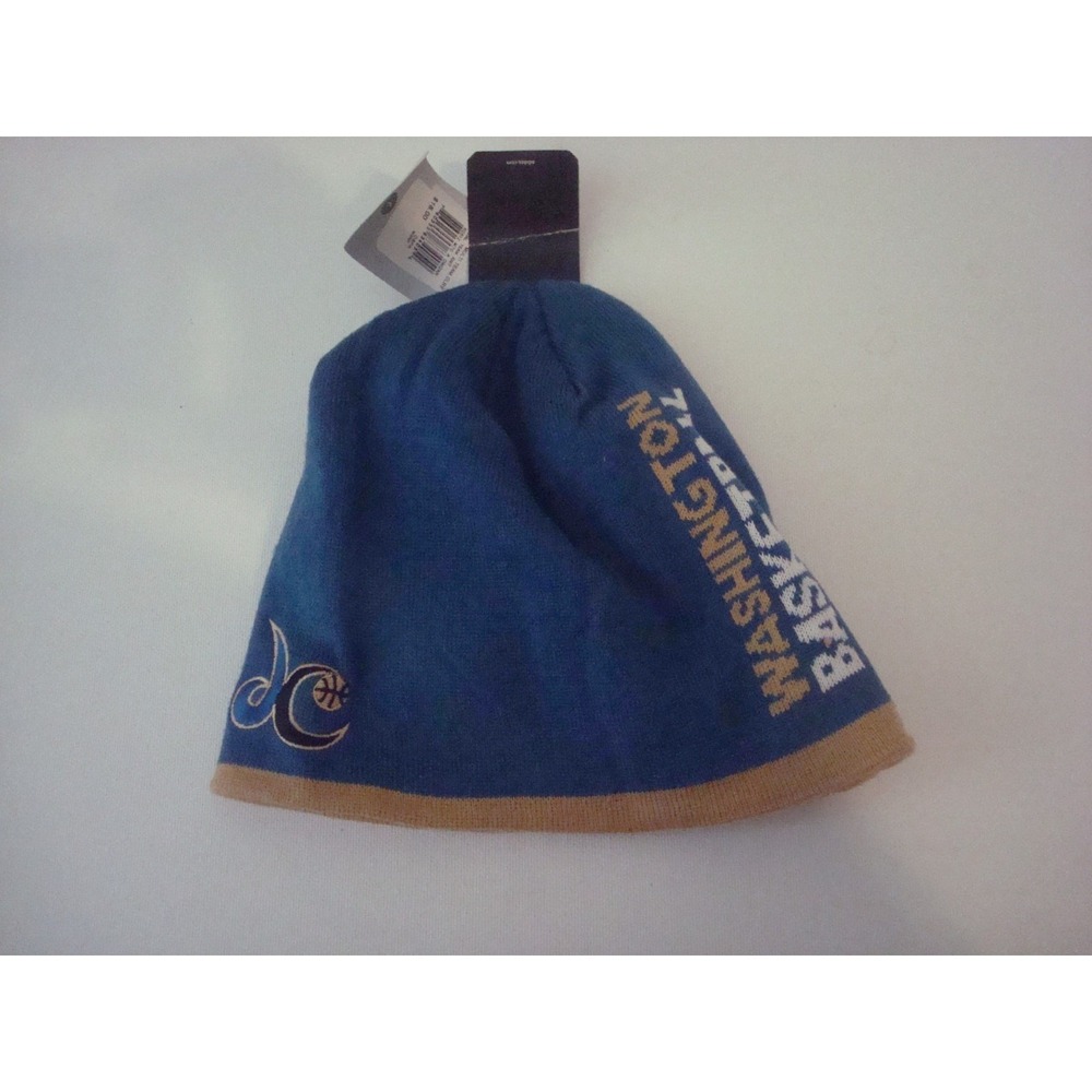 WASHINGTON WIZARDS DC ADIDAS BEANIE KNIT TOBOGGAN HAT CAP VINTAGE DEADSTOCK st6